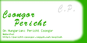 csongor pericht business card